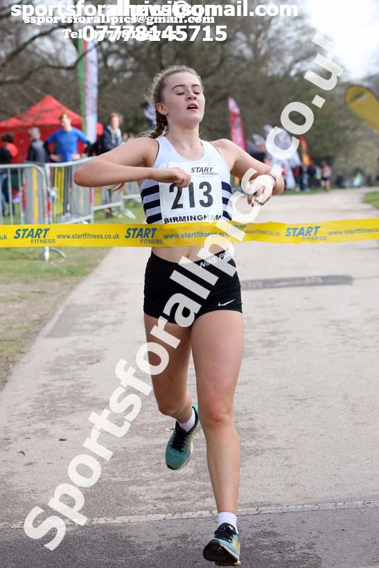Girls under-15s 5k road race, 2018 ERRA Under-17s and Under-15s 5k Champs, Sutton Coldfield. Photo: David T. Hewitson/Sports for All Pics